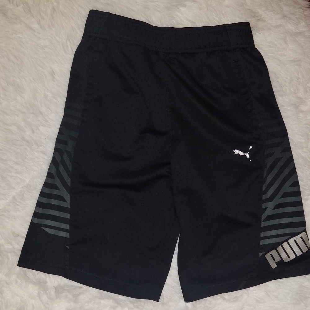 Boy's Black Puma Shorts. Size Large 14-16.